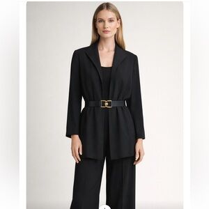 Eileen Fisher 100% Open Front Blazer in Black M